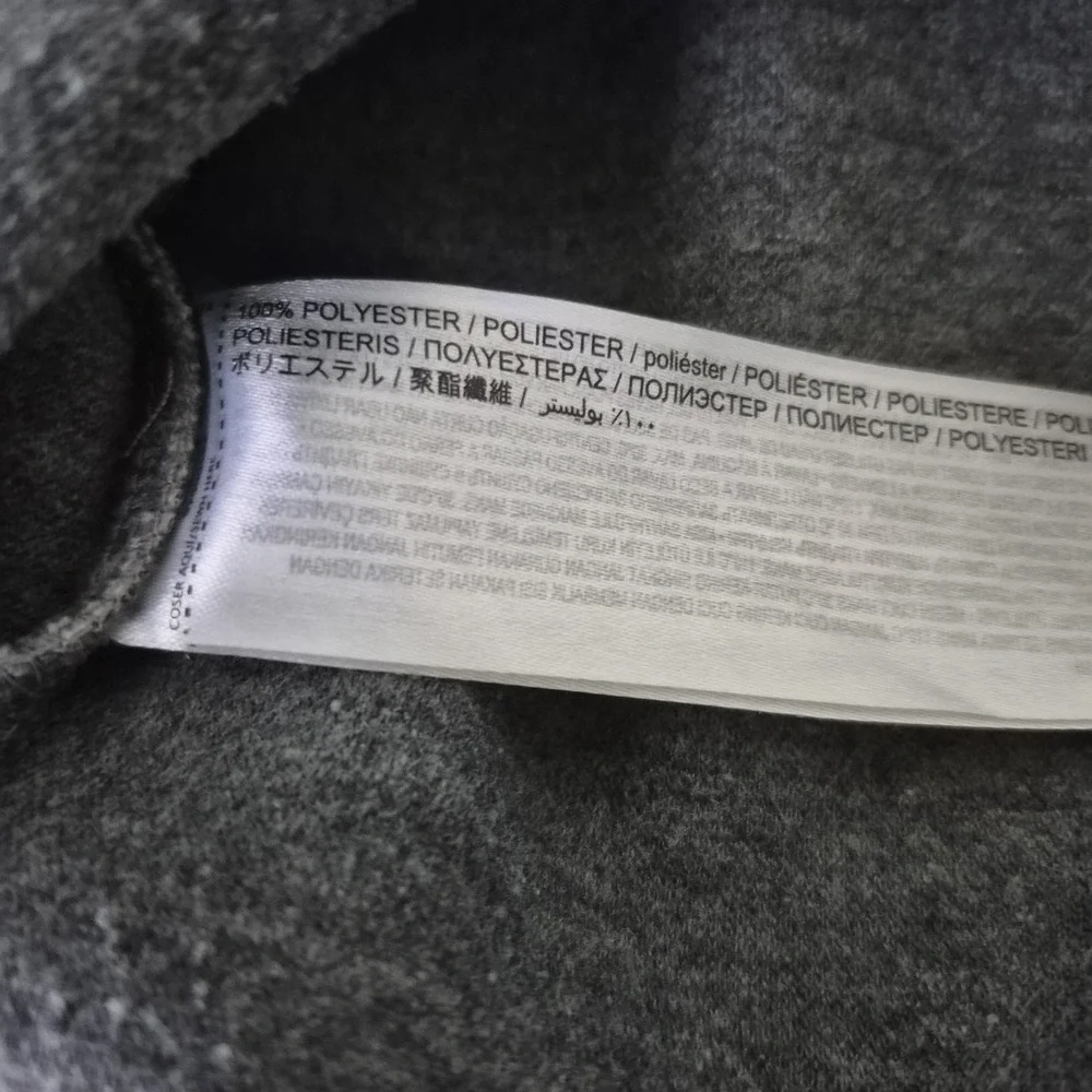 MNG by Mango Sweatshirt Womens XS Gray Crewneck Cropped Boxy Boho Pullover - Picture 3 of 8